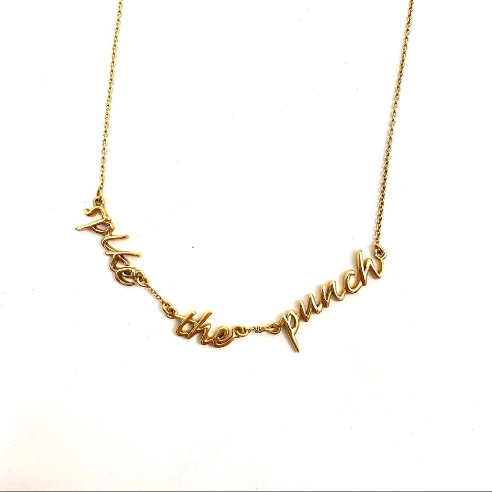 Kate Spade Spike the Punch Necklace Say Yes! Witty